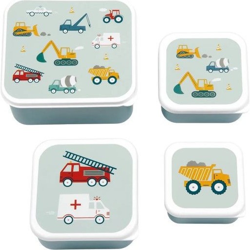 Boîtes Alimentaires 4 boites à goûter véhicules
