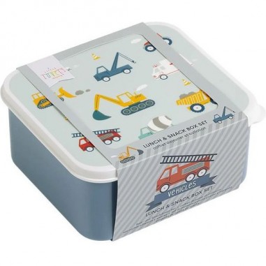 4 boites à goûter véhicules - A Little Lovely Company - Boîtes Alimentaires