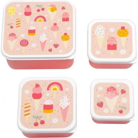 4 boites à goûter glaces - A Little Lovely Company - Boîtes Alimentaires