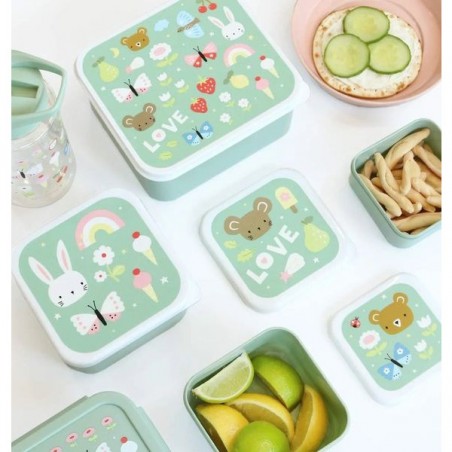 4 boites à goûter joie - A Little Lovely Company - Boîtes Alimentaires