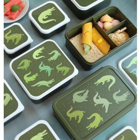 Boite à lunch bento crocodiles - A Little Lovely Company - Boîtes Alimentaires