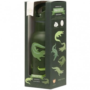 Gourde métal crocodiles - A Little Lovely Company - Gourdes