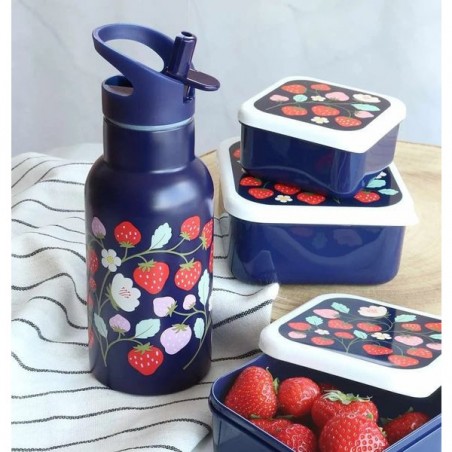 Gourde métal fraises - A Little Lovely Company - Gourdes