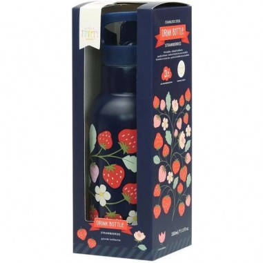 Gourde métal fraises - A Little Lovely Company - Gourdes
