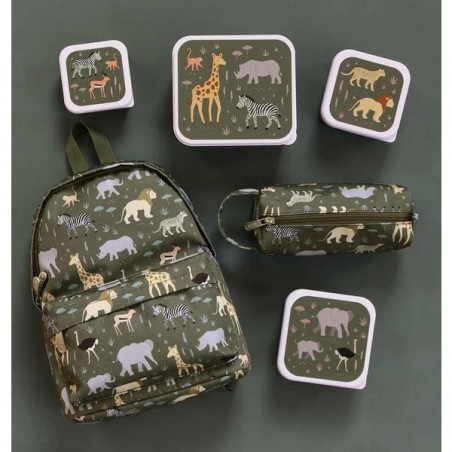 4 boites à goûter Savanna - Lunch box enfant - A Little Lovely Company
