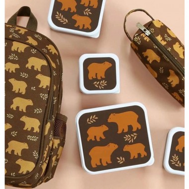 4 boites à goûter ours - Lunch box enfant - A Little Lovely Company