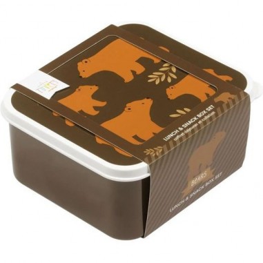4 boites à goûter ours - Lunch box enfant - A Little Lovely Company