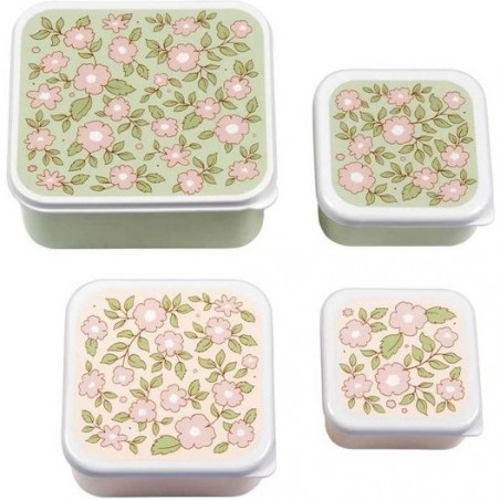 4 boites à goûter Blossoms - A Little Lovely Company - Lunch box enfant - Boîtes Alimentaires