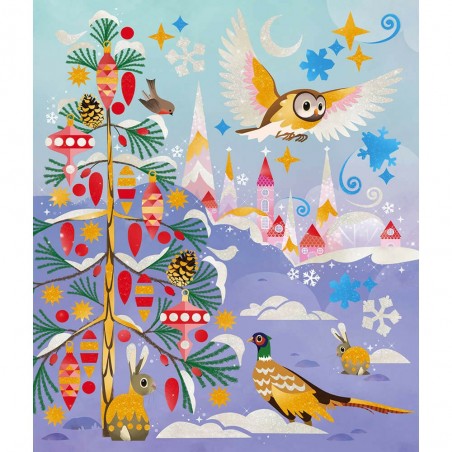 Peinture nacrée avec pochoirs 4 saisons - Janod