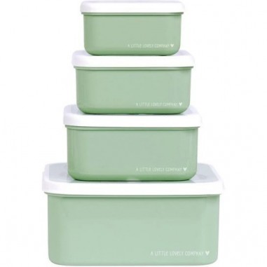 4 boites à goûter amis de la forêt sauge - A Little Lovely Company - Boîtes Alimentaires