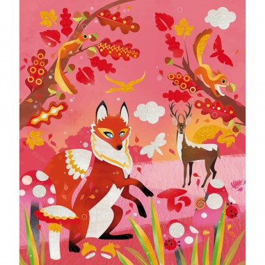 Peinture nacrée avec pochoirs 4 saisons - Janod