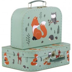 Set de valises amis de la forêt - A Little Lovely Company - Valisettes