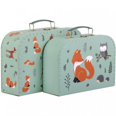 Set de valises amis de la forêt - A Little Lovely Company - Valisettes