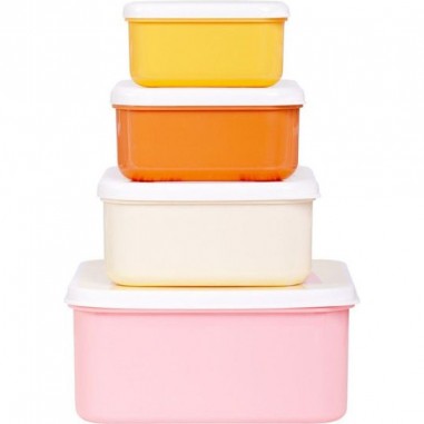 4 boites à goûter Rainbows - A Little Lovely Company - Lunch box enfant - Boîtes Alimentaires