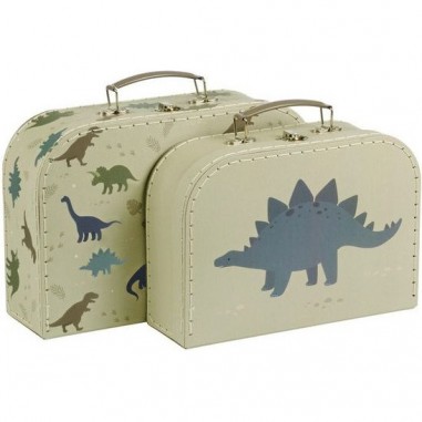 Set de valises Dinosaures - A Little Lovely Company - Valisettes
