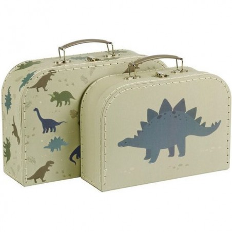 Set de valises Dinosaures - A Little Lovely Company - Valisettes