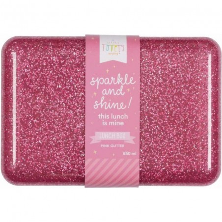 Boite à lunch paillettes rose - A Little Lovely Company