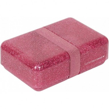 Boite à lunch paillettes rose - A Little Lovely Company