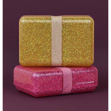 Boite à lunch paillettes rose - A Little Lovely Company