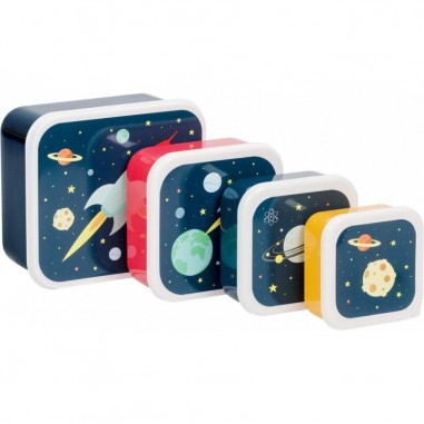 4 boites à goûter espace - A Little Lovely Company