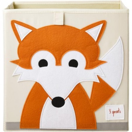 Cube de rangement jouets renard - 3 Sprouts