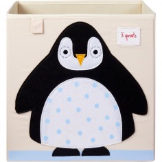 Cube de rangement jouets pingouin - 3 Sprouts