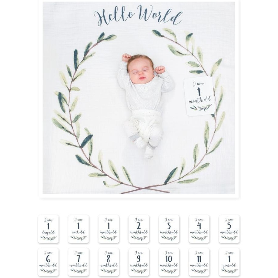 Lulujo Lange en coton & cartes Hello World