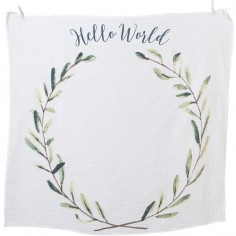 Lange en coton & cartes - Hello World - Lulujo 2