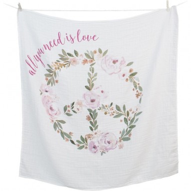 Lange en coton & cartes - All you need is love - Lulujo