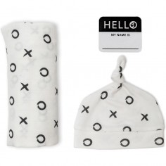 Coffret lange et bonnet en bambou - Bisous - Lulujo 2