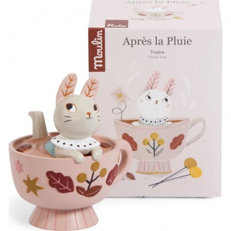 Tirelire lapin Après la pluie - Moulin Roty