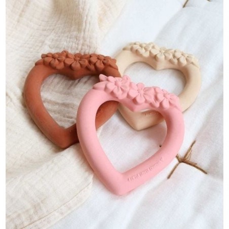 Anneau de dentition coeur écru - A Little Lovely Company