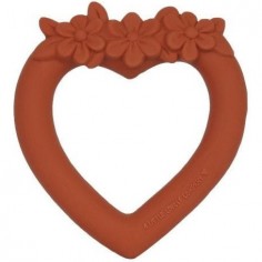 Anneau de dentition coeur terracotta - A Little Lovely Company