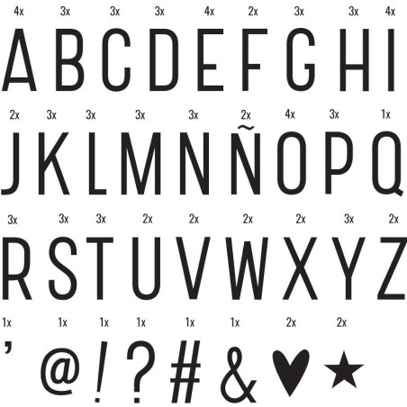 Set de lettres - Basic - black - A Little Lovely Company