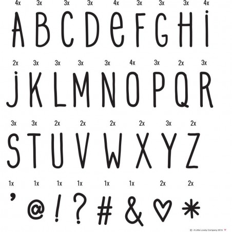 Set de lettres - Hand drawn - A Little Lovely Company