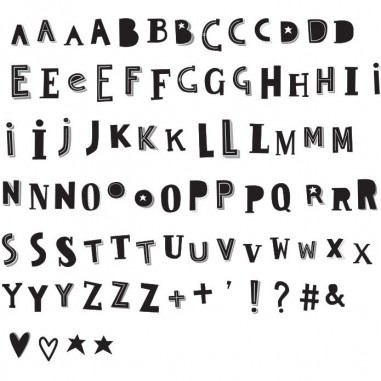 Set de lettres - Funky - black - A Little Lovely Company