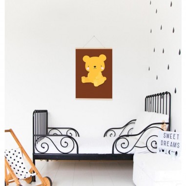 Poster ours caramel - A Little Lovely Company