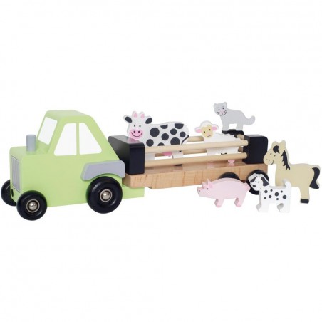 Camion remorque animaux bois - Jabadabado