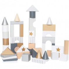 Jeu construction bois silver - Jabadabado