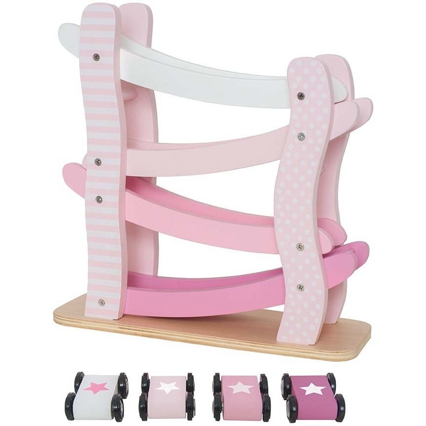 Jeux En Bois Circuit voiture looping Rose