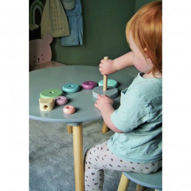 Jeu pyramide bois teddy - Jeux En Bois