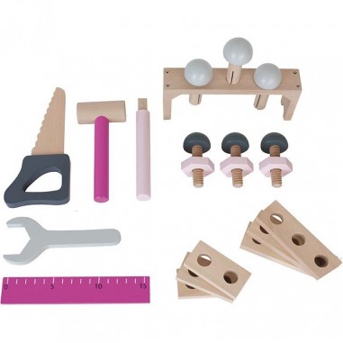 Boîte à outils rose - Jeux En Bois