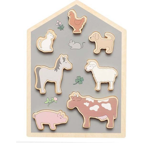 Jeux En Bois Puzzle animaux de la ferme