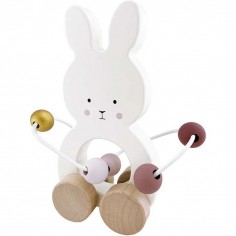 Jouet à tirer lapin avec boulier - Jeux En Bois