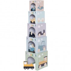 Cubes empilables 1-5 véhicules - Jeux En Bois