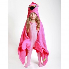 Franny le flamand rose serviette enfant - Capes De Bain Enfant