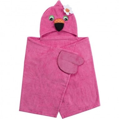 Franny le flamand rose serviette enfant - Capes De Bain Enfant