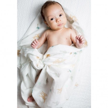 Lange mousseline petit faon - Langes Coton
