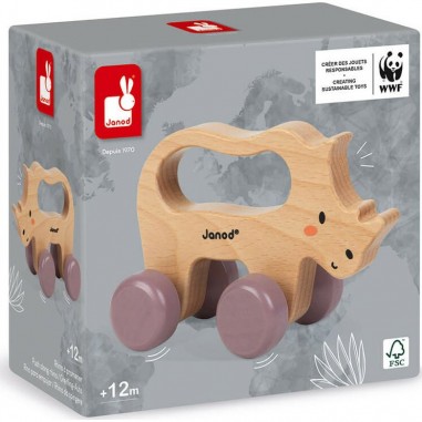 Rhino à promener en bois WWF - Janod