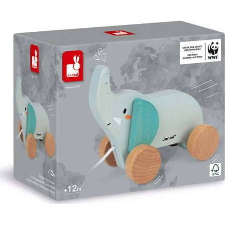 Eléphant à tirer WWF - Janod
